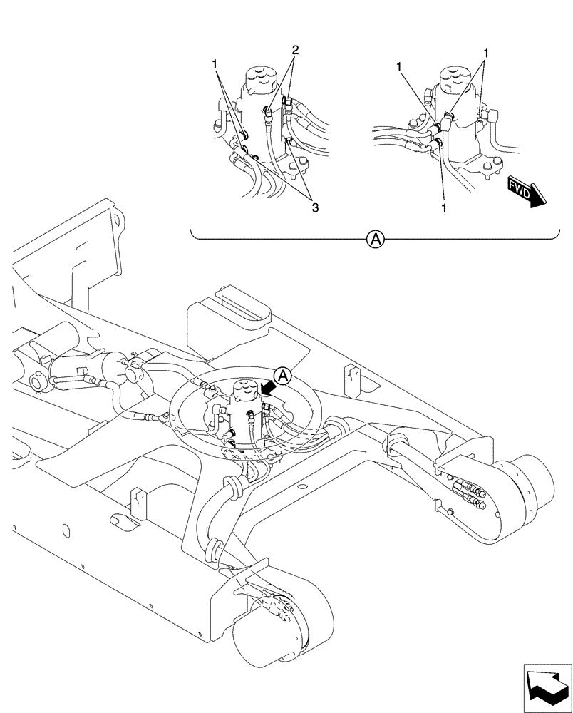 Схема запчастей Case CX31B - (02-014[00]) - HYD LINES, SWIVEL (35) - HYDRAULIC SYSTEMS