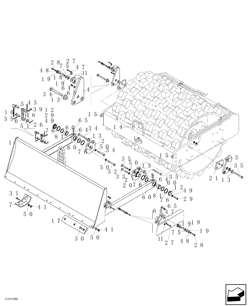 Схема запчастей Case SV216 - (12-027-00[01]) - DOZER BLADE - IF USED (09) - CHASSIS/ATTACHMENTS