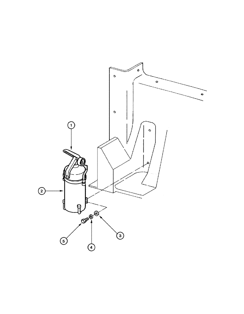 Схема запчастей Case 885 - (09-102[01]) - FIRE EXTINGUISHER - ASSEMBLY (OPTIONAL) (09) - CHASSIS/ATTACHMENTS