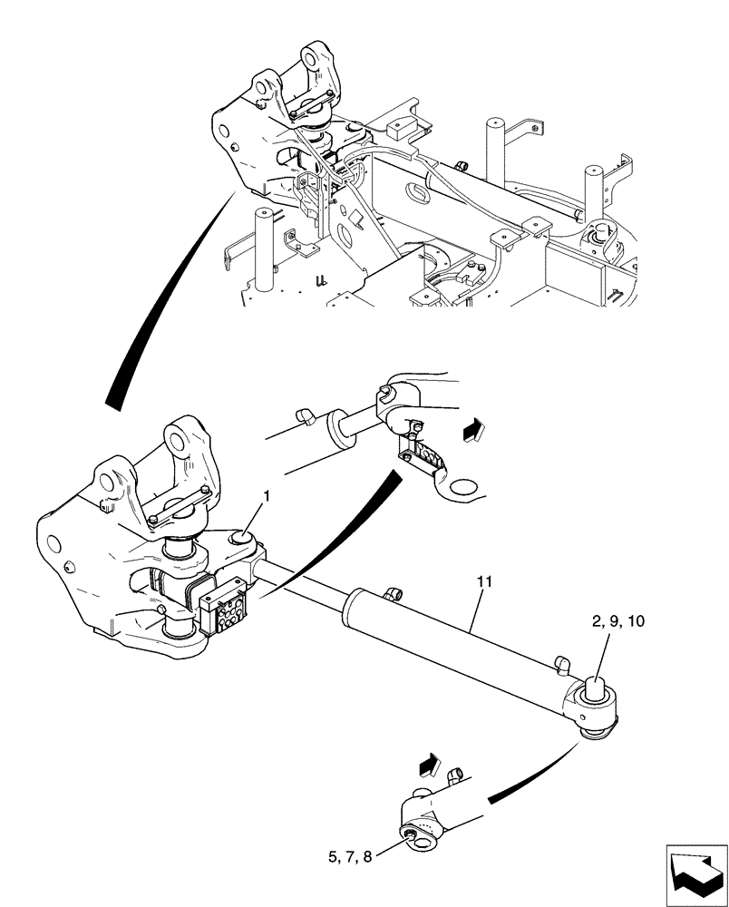 Схема запчастей Case CX31B - (01-005[01]) - CYLINDER INSTAL (35) - HYDRAULIC SYSTEMS