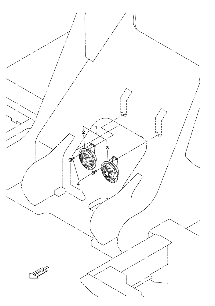 Схема запчастей Case CX470C - (04-005-00[01]) - HORN (06) - ELECTRICAL SYSTEMS