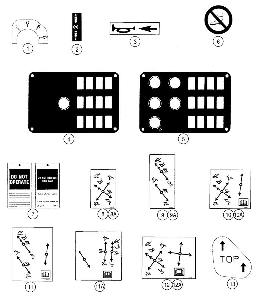 Схема запчастей Case 721C - (09-61) - DECALS (09) - CHASSIS