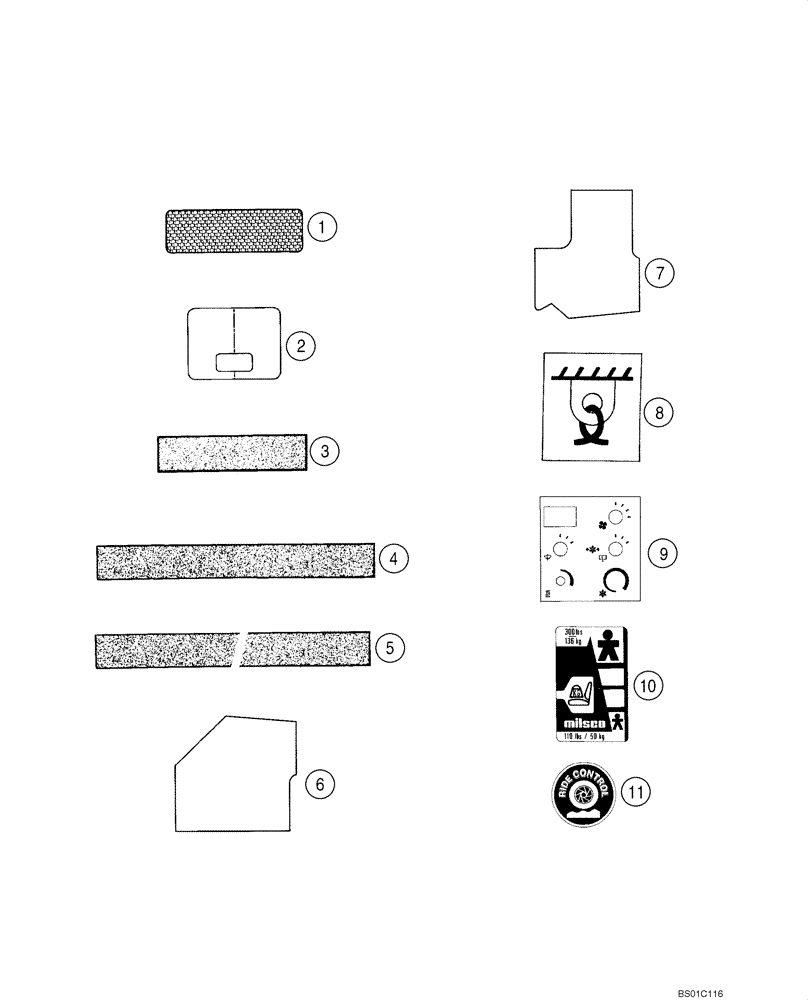 Схема запчастей Case 570MXT - (09-60) - DECALS (09) - CHASSIS/ATTACHMENTS