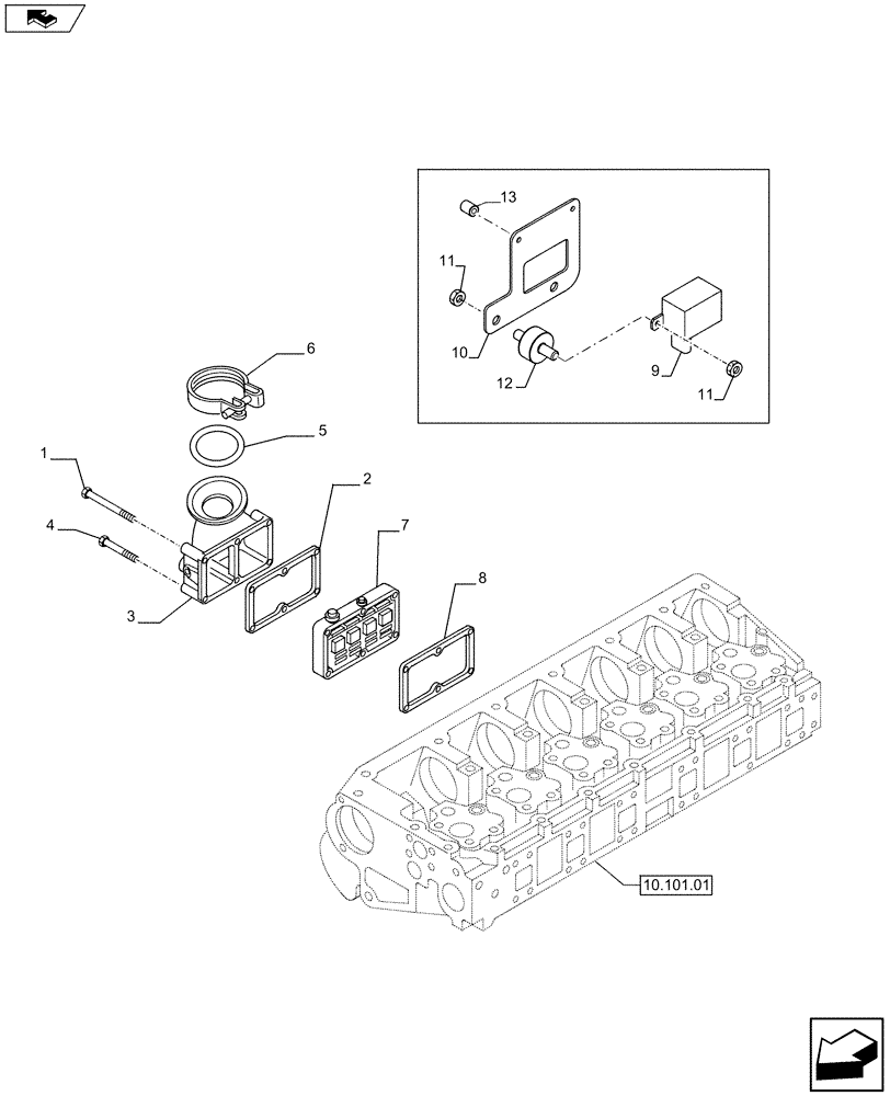 Схема запчастей Case F3DFA613A E001 - (10.254.01) - AIR LINES (5801380339 - 5801379212) (10) - ENGINE