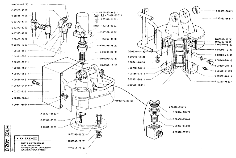 Схема запчастей Case TY45 - (HT02 A02.0) - GRAB TURNING JOINT (18) - ATTACHMENT ACCESSORIES