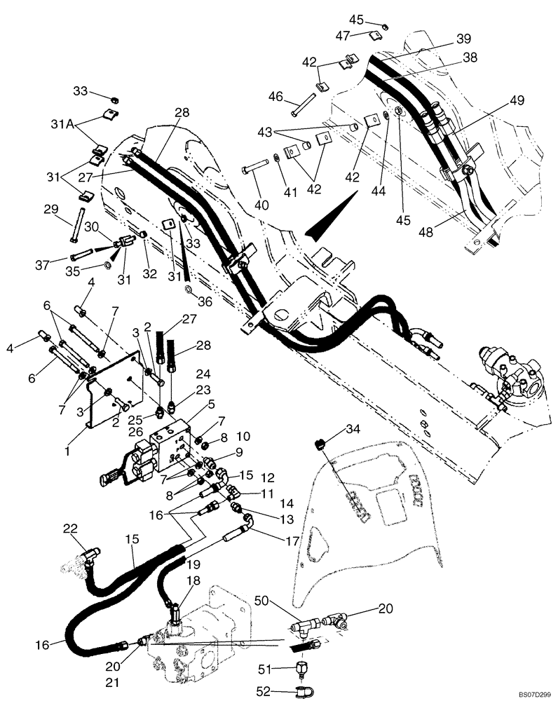 Схема запчастей Case 580M - (08-26) - HYDRAULICS - COUPLER, LOADER TOOL QUICK (08) - HYDRAULICS