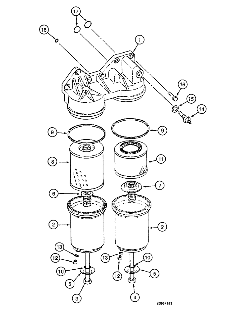 Схема запчастей Case 9060B - (2-24) - OIL FILTER, 6D22-TC ENGINE (02) - ENGINE