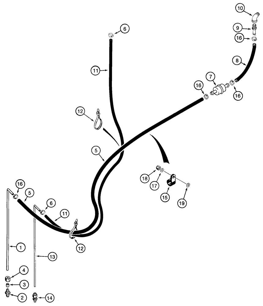 Схема запчастей Case 621C - (03-006) - FUEL LINES FILTER, IN-LINE FUEL (03) - FUEL SYSTEM