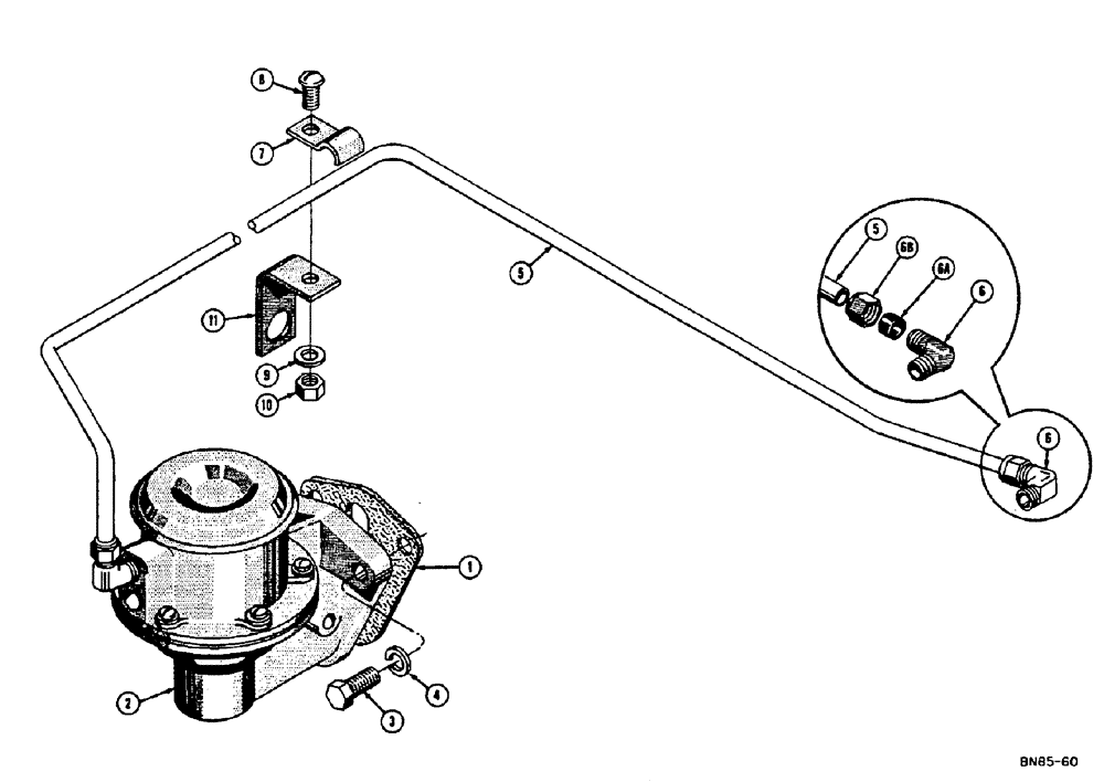 Схема запчастей Case 310E - (013) - FUEL PUMP - GAS (02) - FUEL SYSTEM