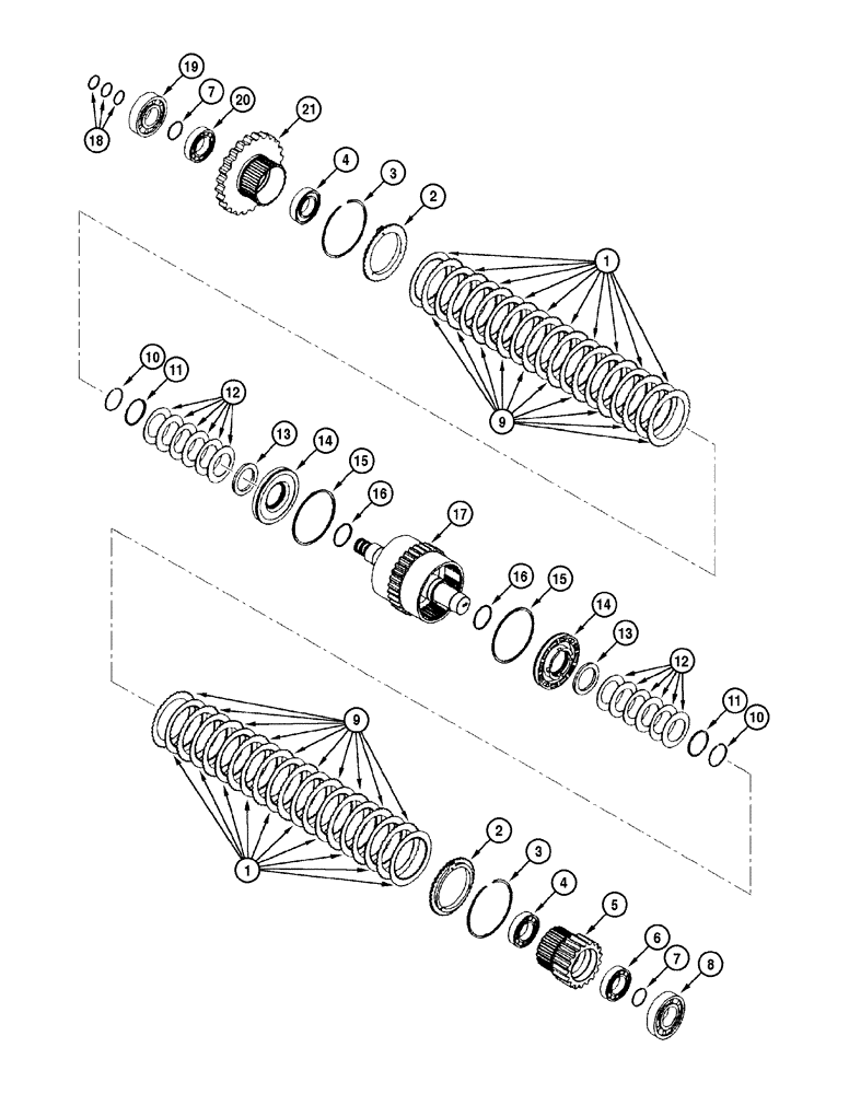 Схема запчастей Case 865 VHP - (06-22[01]) - TRANSMISSION - 4th SPEED AXLE (06) - POWER TRAIN