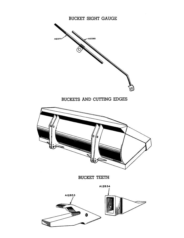 Схема запчастей Case W9 - (154) - BUCKET SIGHT GAUGE, BUCKETS, CUTTING EDGES AND TEETH (09) - CHASSIS