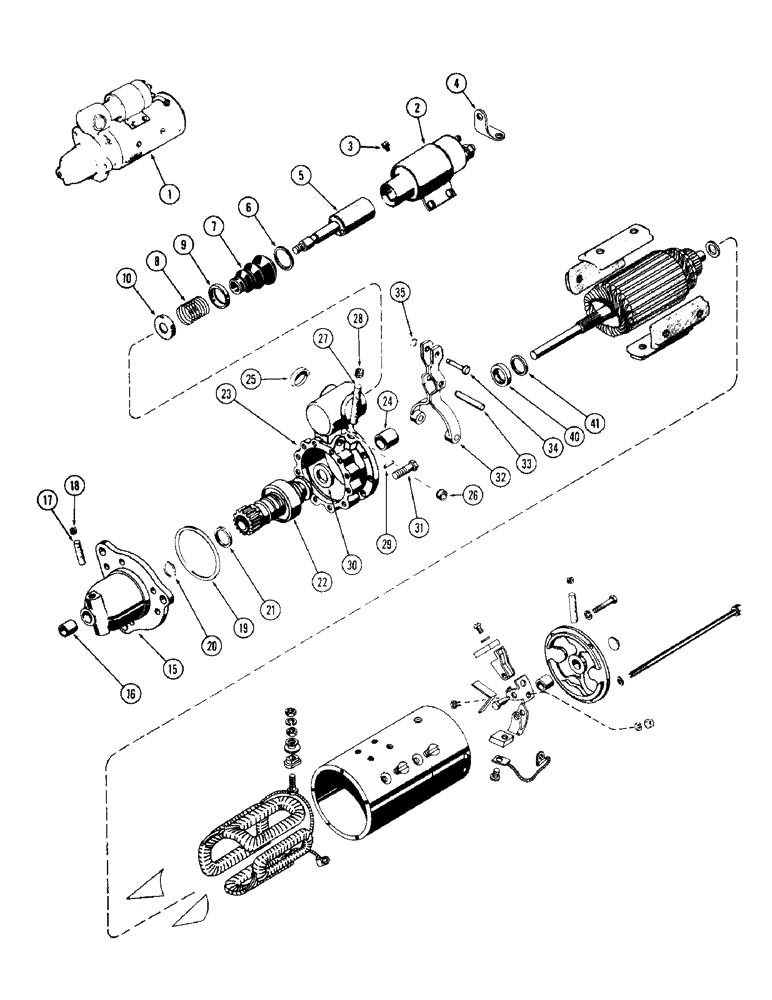 Схема запчастей Case W9C - (054) - A20633 STARTER, (377) SPARK IGNITION ENGINE (04) - ELECTRICAL SYSTEMS