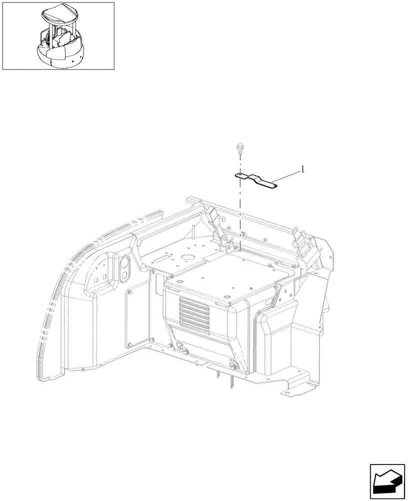 Схема запчастей Case CX31B - (1.250[10]) - STOPPER ASSY - CANOPY (90) - PLATFORM, CAB, BODYWORK AND DECALS