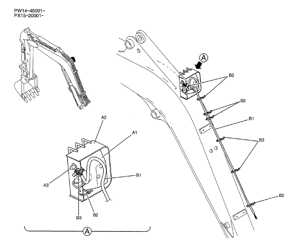 Схема запчастей Case CX36B - (03-006) - LIGHT INSTAL (BOOM) Attachments