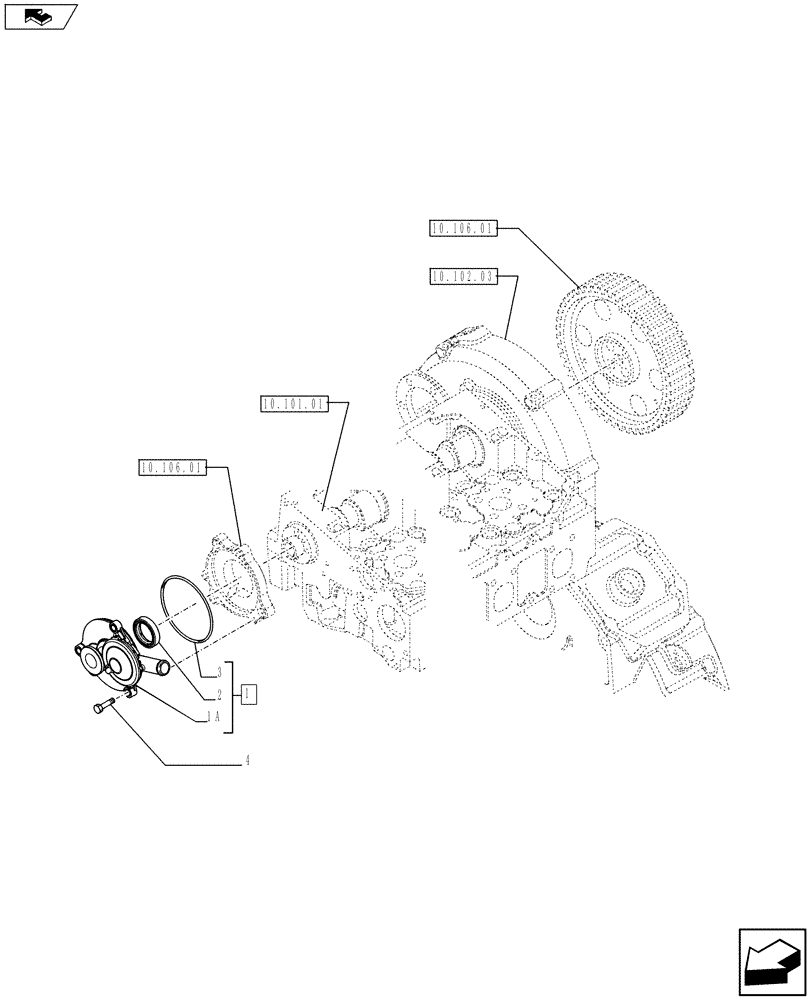 Схема запчастей Case F2CFE614D A004 - (10.101.03) - ENGINE BREATHERS (504388932) (10) - ENGINE