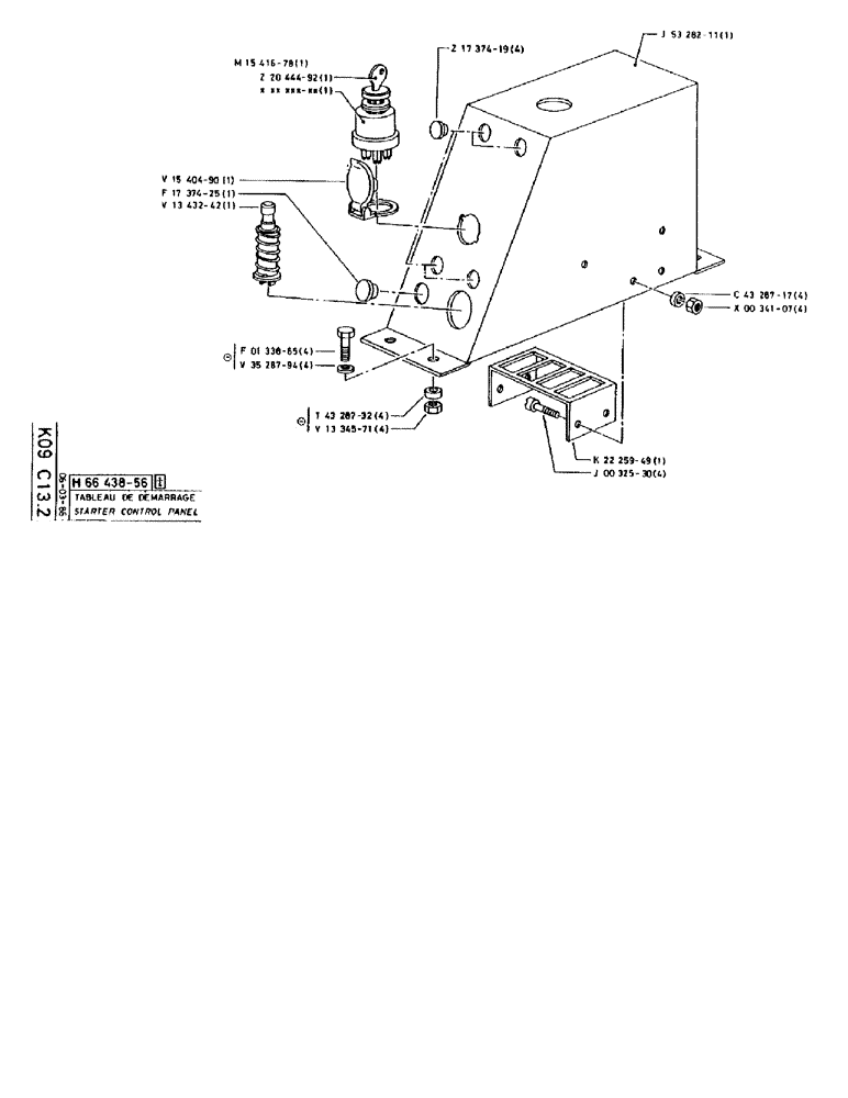 Схема запчастей Case 90BCL - (346) - STARTER CONTROL PANEL (06) - ELECTRICAL SYSTEMS