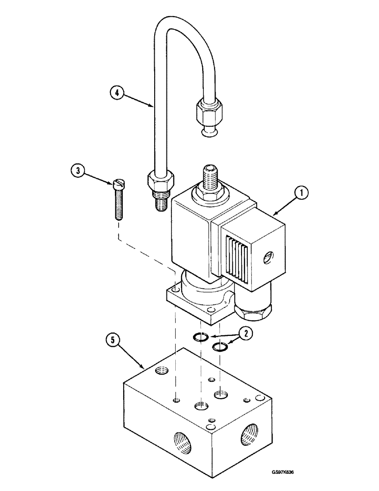 Схема запчастей Case 220B - (8-152) - SOLENOID CONTROL VALVE, 13 BAR, P.I.N. 74466 THROUGH 74597, P.I.N. 03201 AND AFTER (08) - HYDRAULICS