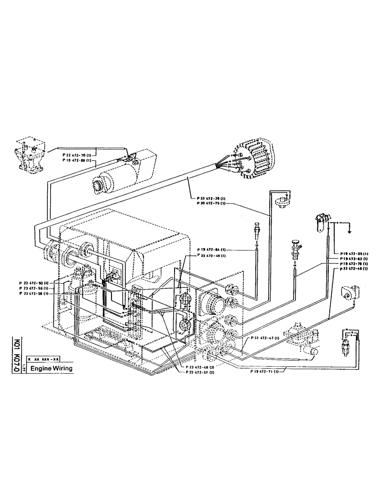 Схема запчастей Case 160CL - (72) - ENGINE WIRING (06) - ELECTRICAL SYSTEMS