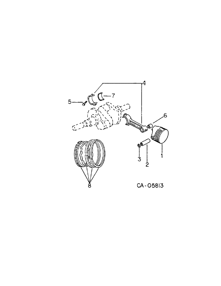 Схема запчастей Case 4130 - (12-06) - POWER, PISTON & ROD, GEARCASE (04) - Drive Train