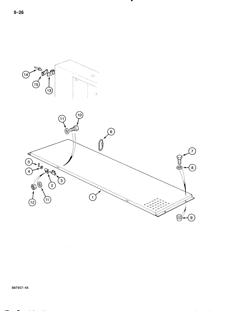 Схема запчастей Case 888 - (9-026) - OPERATOR PLATFORM (09) - CHASSIS