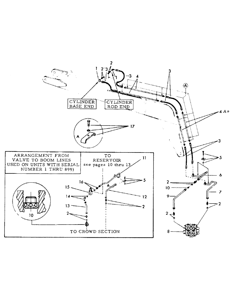 Схема запчастей Case 40EC - (G05) - VALVE TO CROWD CYLINDER AND RETURN FOR "E" BOOM (07) - HYDRAULIC SYSTEM