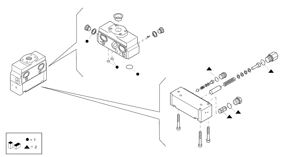 Схема запчастей Case 325 - (5.800A[05E]) - DUMPING SYSTEM - DISTRIBUTION VALVE (10) - Cab/Cowlings