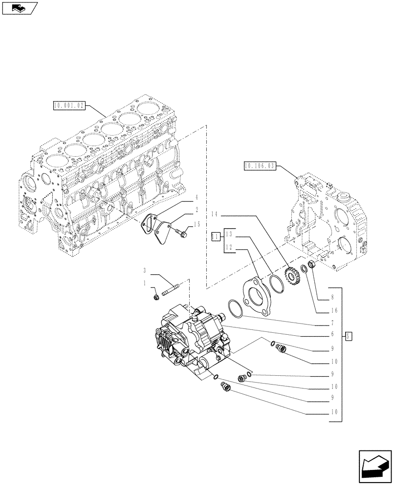 Схема запчастей Case 721F - (10.247.01) - INJECTION PUMP (504041280) (10) - ENGINE