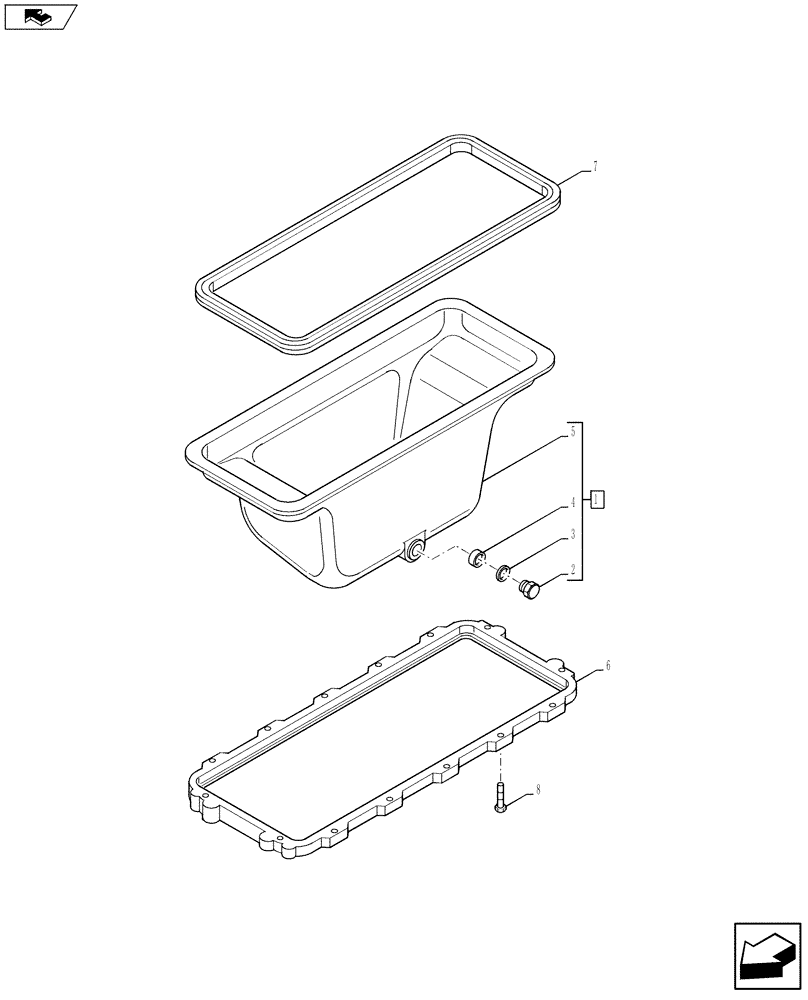 Схема запчастей Case F2CE9684C E025 - (10.102.01) - ENGINE OIL SUMP (504143995) (10) - ENGINE