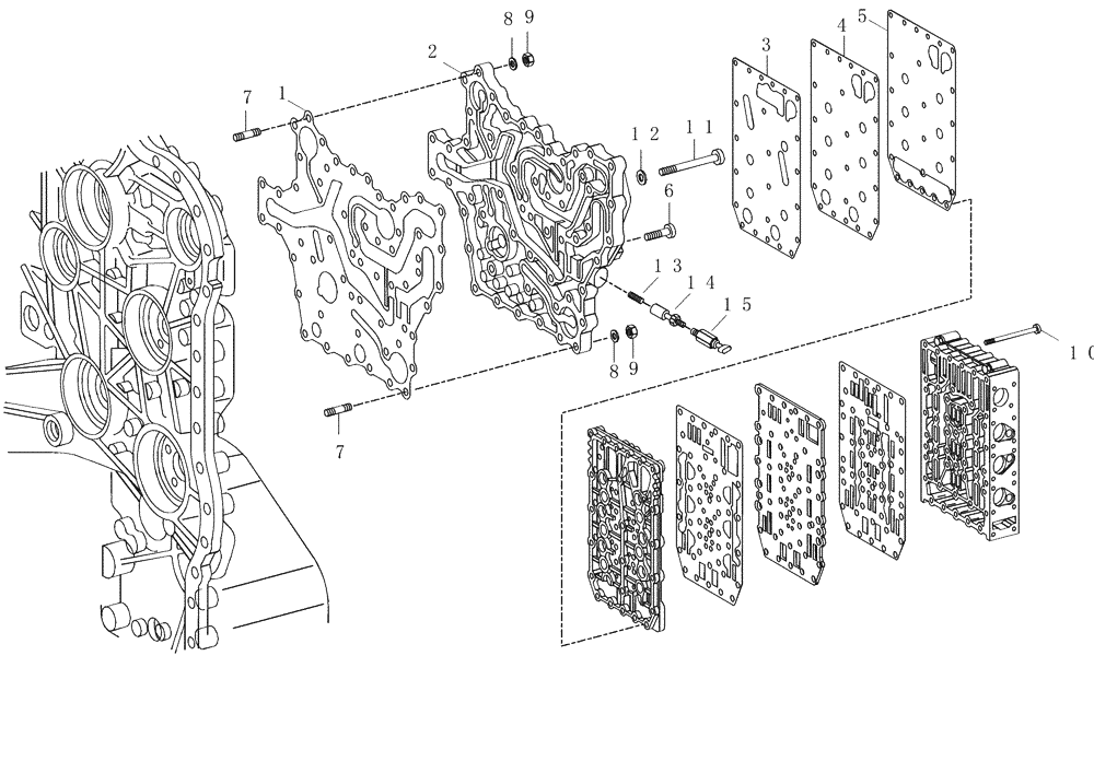 Схема запчастей Case 325 - (1.211/1[18]) - TRANSMISSION - COMPONENTS (03) - Converter / Transmission