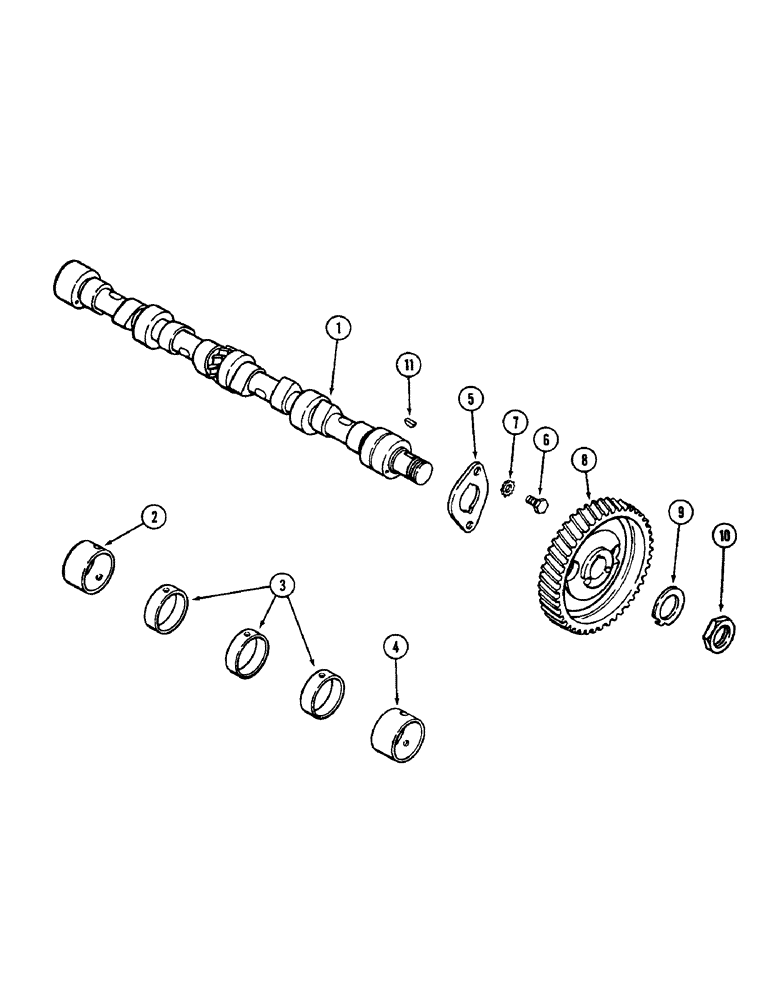 Схема запчастей Case 350B - (032) - CAMSHAFT, 188 DIESEL ENGINE (01) - ENGINE