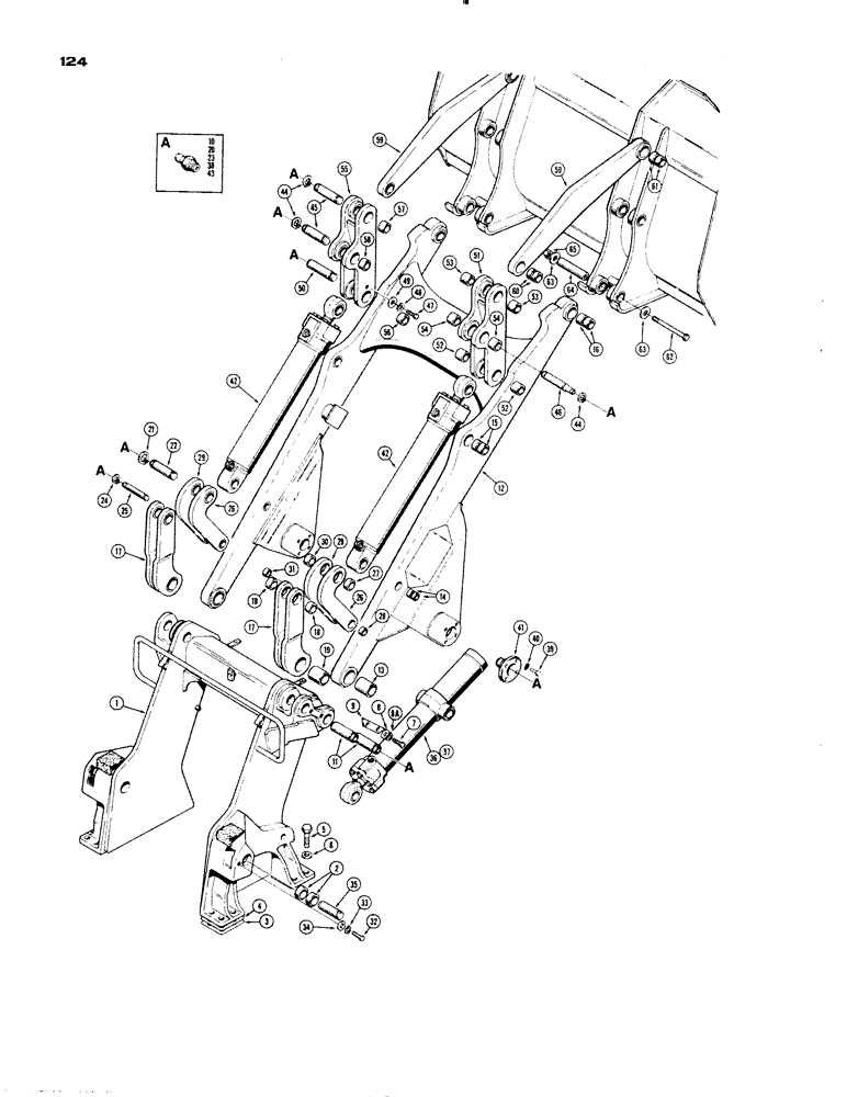 Схема запчастей Case 1150 - (124) - LOADER (05) - UPPERSTRUCTURE CHASSIS