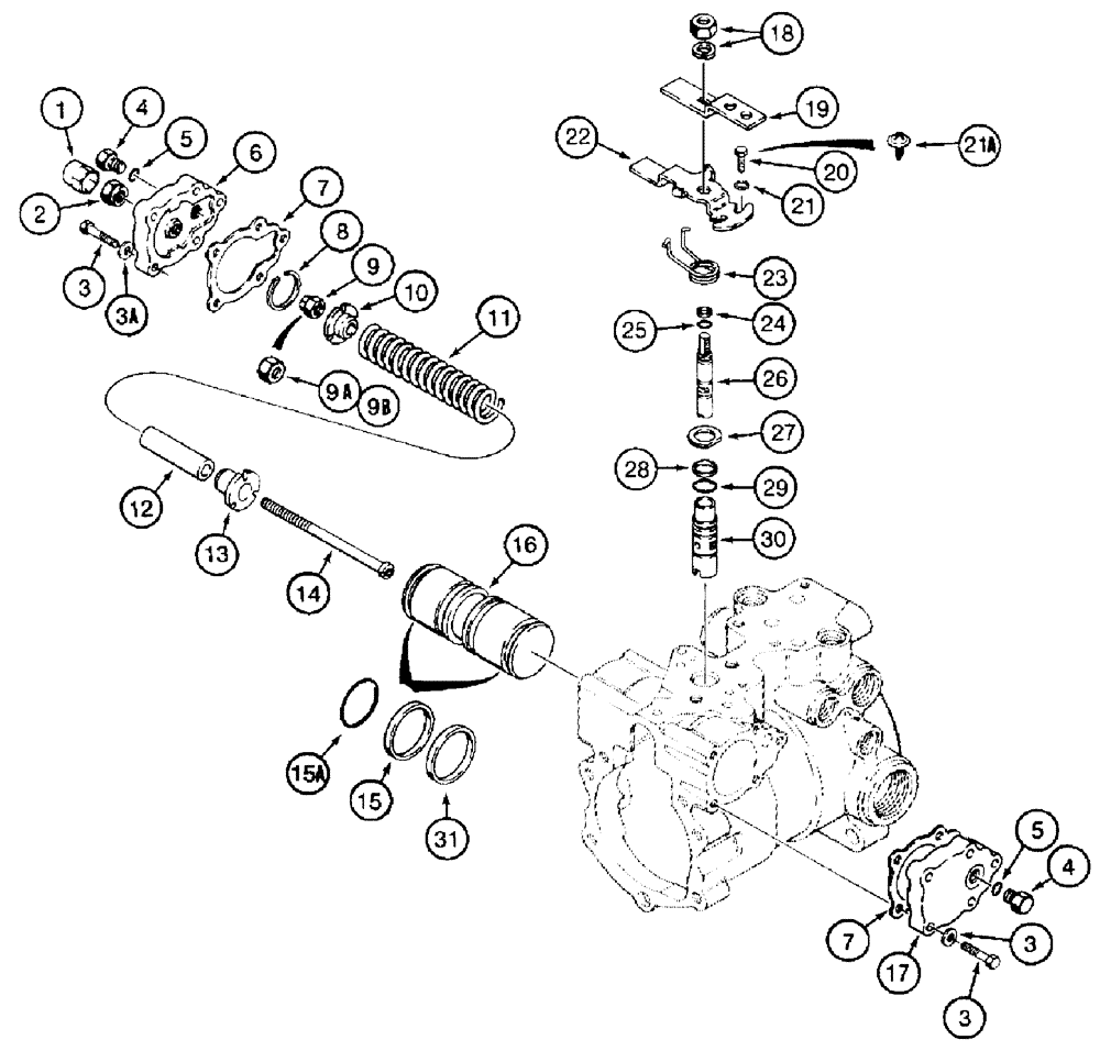 Схема запчастей Case 1845C - (06-13D) - PUMP ASSY, TANDEM, - JAF0339423 (06) - POWER TRAIN