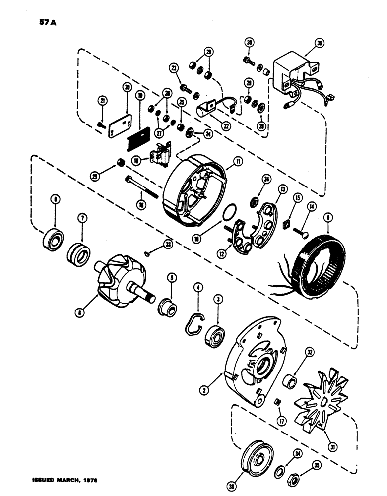 Схема запчастей Case 450 - (057A) - R30818 ALTERNATOR (06) - ELECTRICAL SYSTEMS