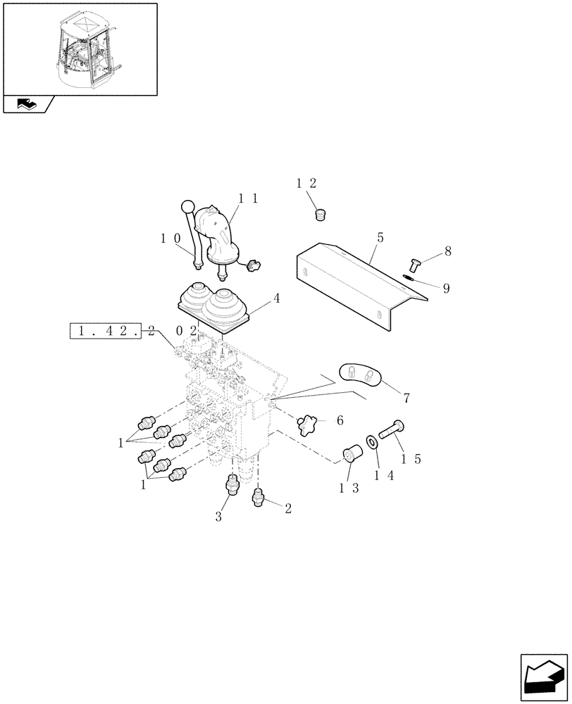 Схема запчастей Case 321E - (1.42.2[01]) - CONTROL VALVE ASSY (07) - HYDRAULIC SYSTEMS