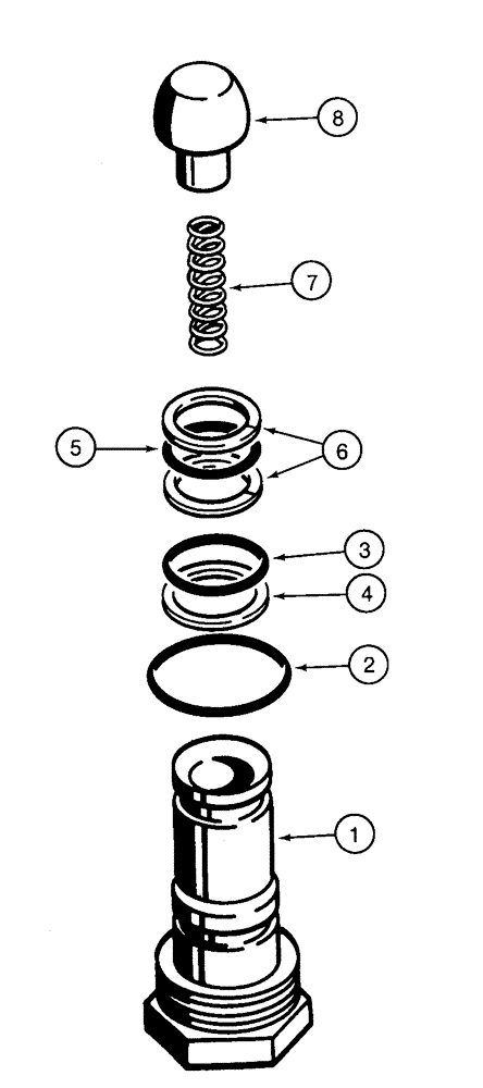 Схема запчастей Case 550H - (8-21) - VALVE ASSY, CHECK, LOAD CHECK VALVE (08) - HYDRAULICS