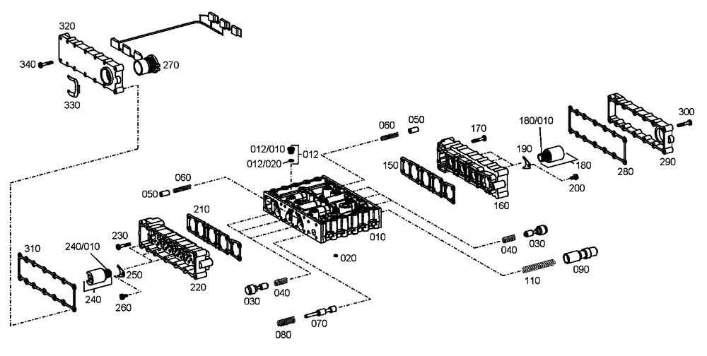 Схема запчастей Case 335 - (18A00000586[001]) - GEARSHIFT SYSTEM (03) - Converter / Transmission