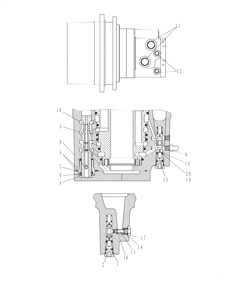 Схема запчастей Case 440CT - (06-62[03]) - MOTOR ASSY - REXROTH 2 SPEED CTL DRIVE MOTOR PRIOR TO N8M483727 (440CT) (06) - POWER TRAIN