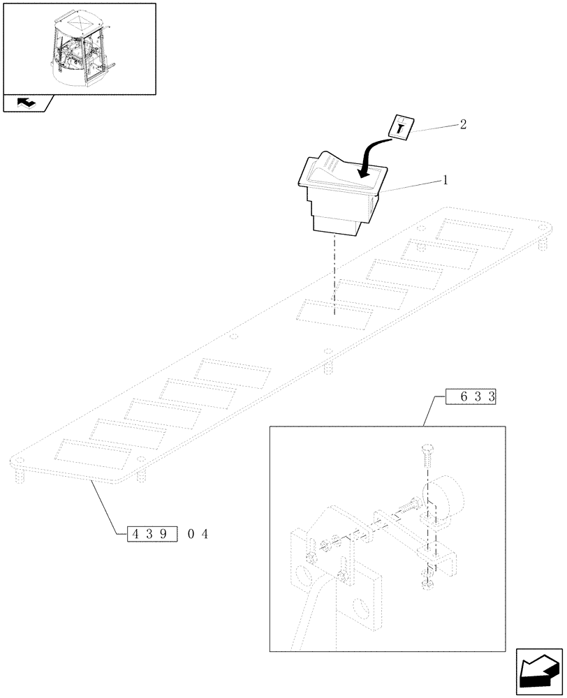 Схема запчастей Case 321E - (162) - REVERSE GEAR BUZZER CLEARING SWITCH (18) - VARIATIONS