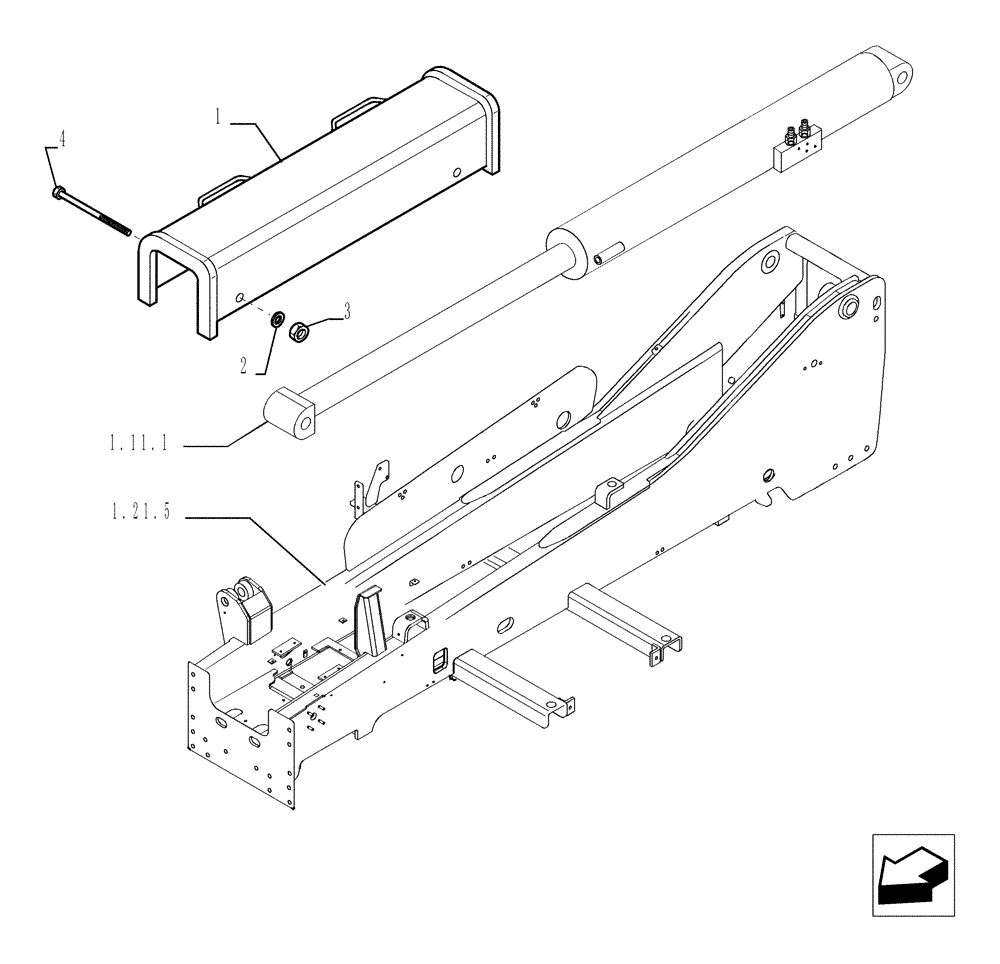 Схема запчастей Case TX842 - (9.00325[01]) - LIFT CYLINDER LOCK UP - OPTIONAL CODE 749183011 (35) - HYDRAULIC SYSTEMS