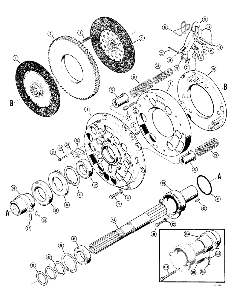 Схема запчастей Case 380CK - (078) - CLUTCH (06) - POWER TRAIN