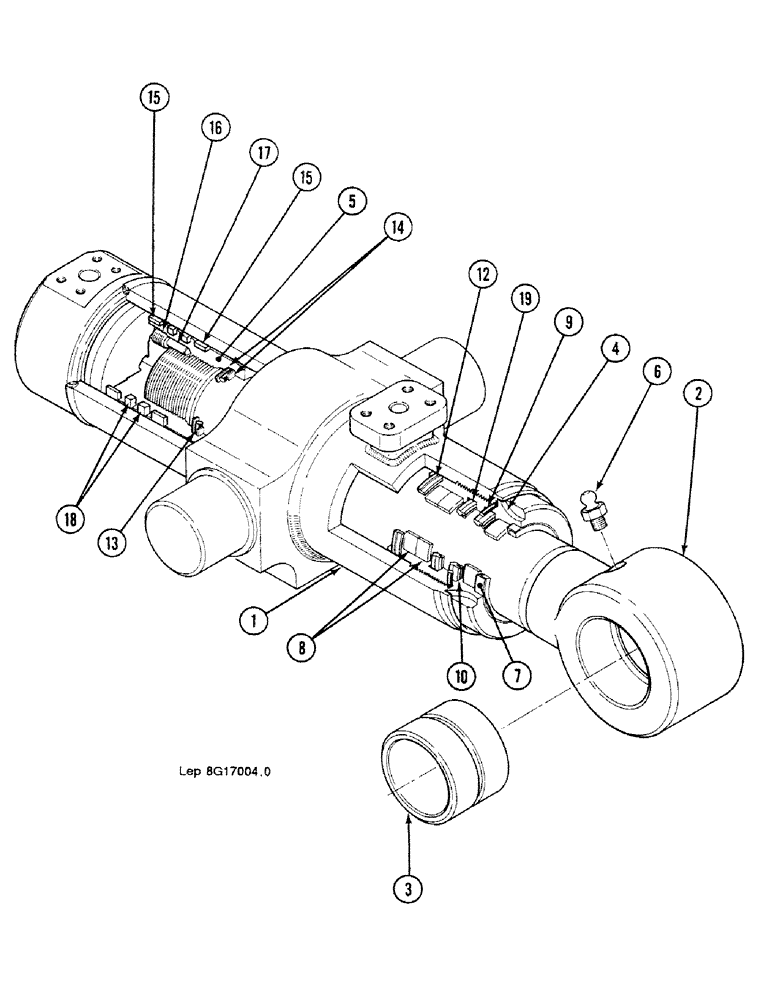 Схема запчастей Case 688C - (8G-094) - OFFSET BACKHOE BOOM (DIPPERSTICK CYLINDER), (XXXXX-) (07) - HYDRAULIC SYSTEM