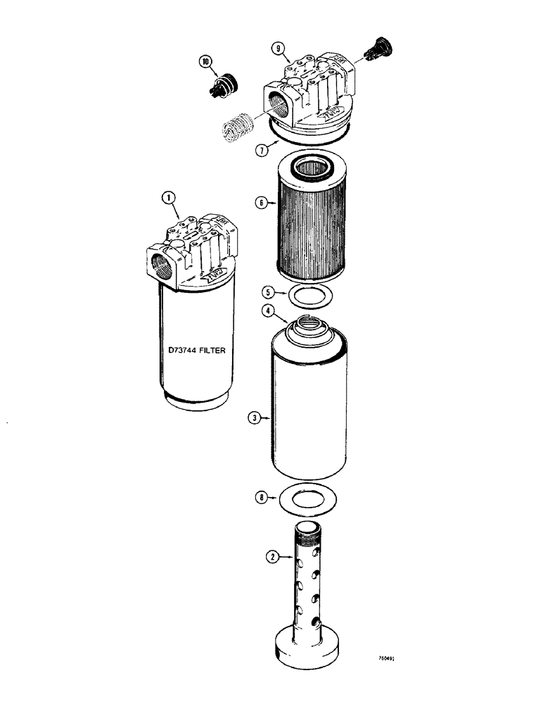 Схема запчастей Case 1500-SERIES - (076[A]) - 6 MOUNTING HOLES IN HEAD SERVICE DEPARTMENT (35) - HYDRAULIC SYSTEMS