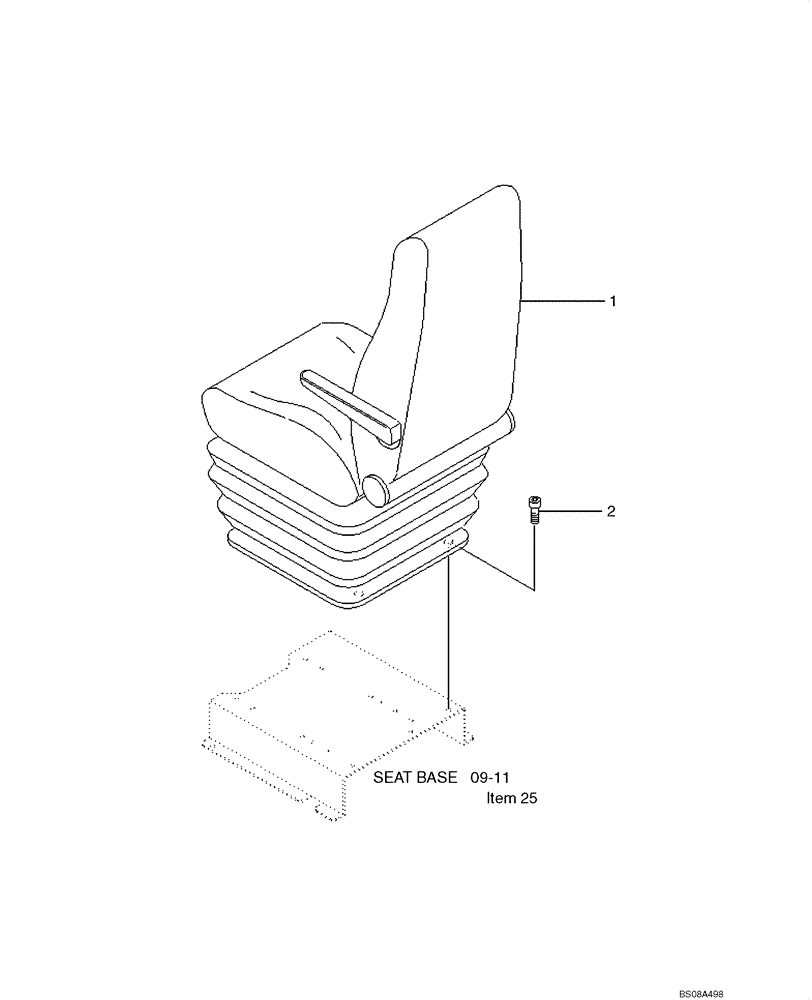 Схема запчастей Case 1221E - (09-19[01]) - MOUNTING - SEAT (87700457) (09) - CHASSIS/ATTACHMENTS