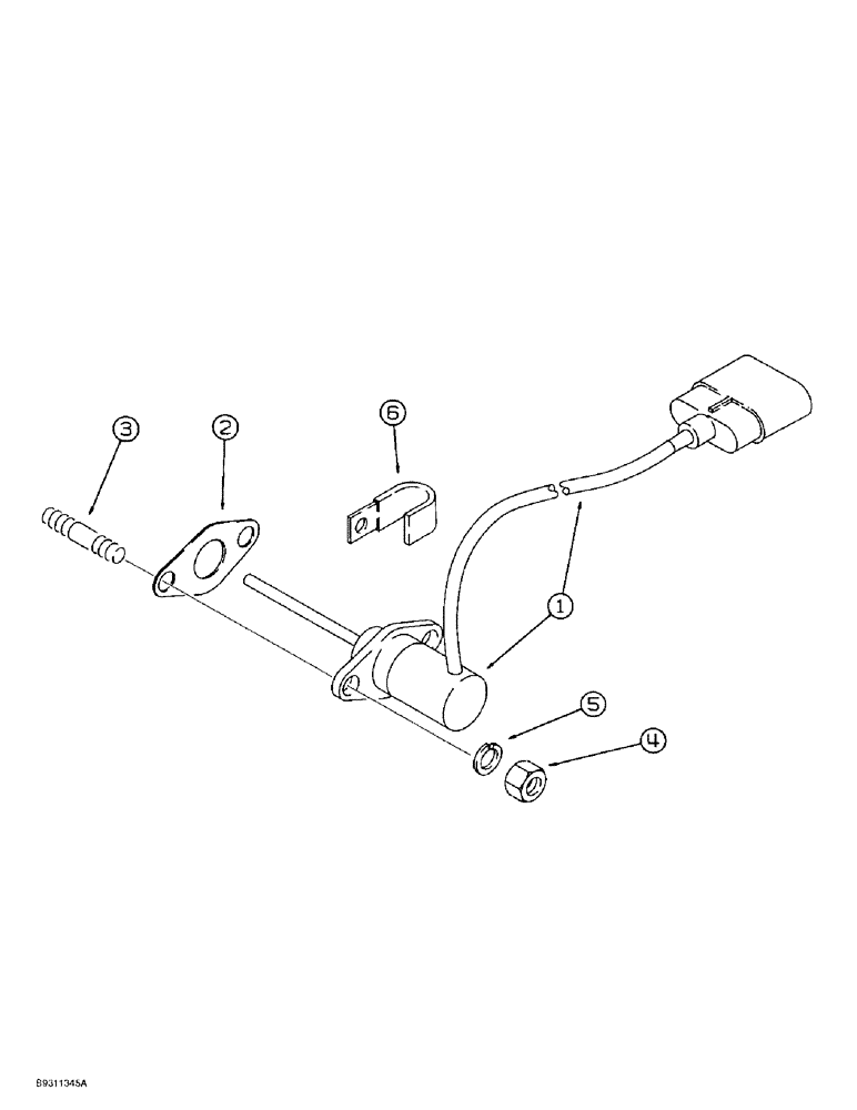 Схема запчастей Case 1838 - (4-18) - FUEL SHUTOFF SOLENOID, KUBOTA V2203 ENGINE (04) - ELECTRICAL SYSTEMS