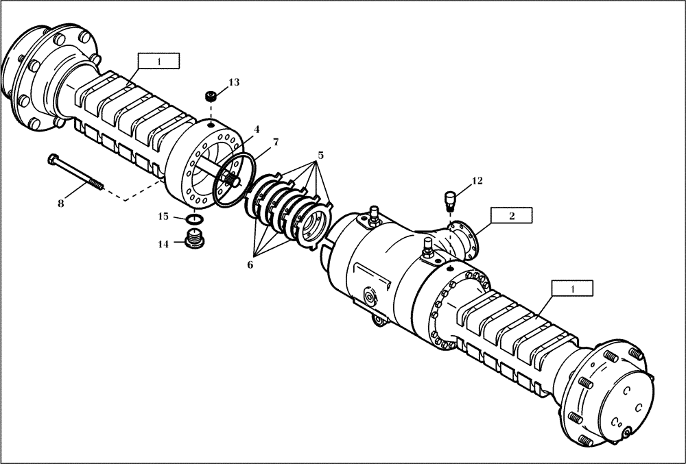 Схема запчастей Case 221D - (02.112[001]) - FRONT AXLE FAST GEAR (OPTION) (S/N 581101-UP) (25) - FRONT AXLE SYSTEM