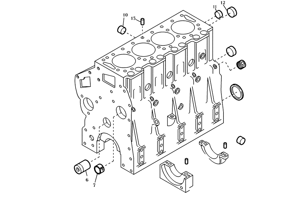 Схема запчастей Case 221D - (95.021[001]) - CAPS COVERS (S/N 581101-UP) (10) - ENGINE