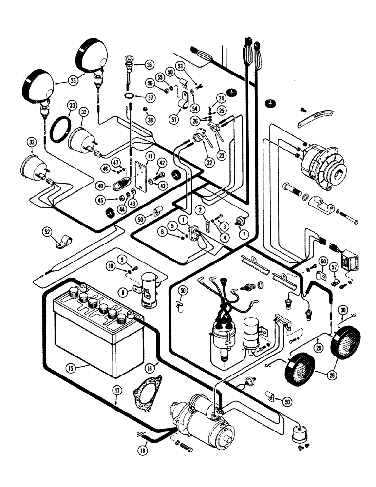 Схема запчастей Case 680CK - (063A) - ELECTRICAL EQUIPMENT AND WIRING (CONTD), (251) SPARK IGNITION ENGINE 