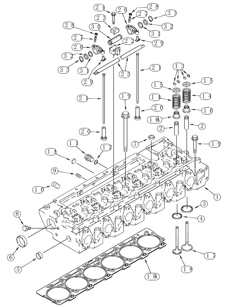 Схема запчастей Case 821C - (02-38) - CYLINDER HEAD VALVE MECHANISM (02) - ENGINE