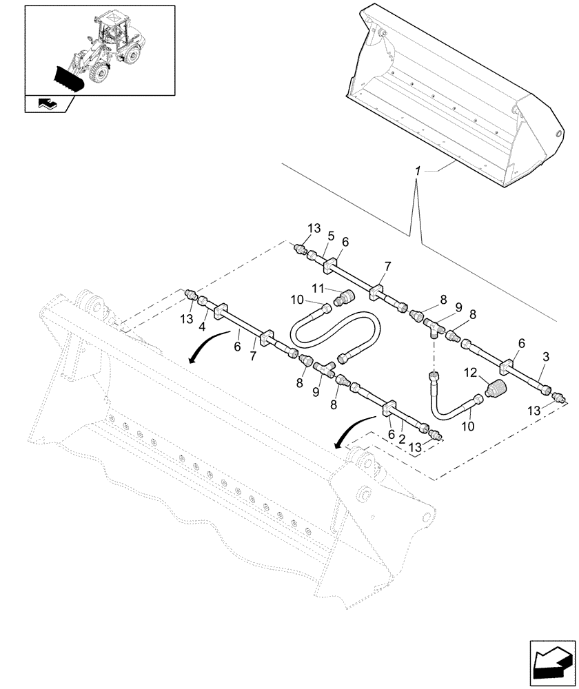 Схема запчастей Case 21E - (64.011[2772992002]) - CLAMSHELL 0,7M3 X 1900-WITH TEETH (82) - FRONT LOADER & BUCKET