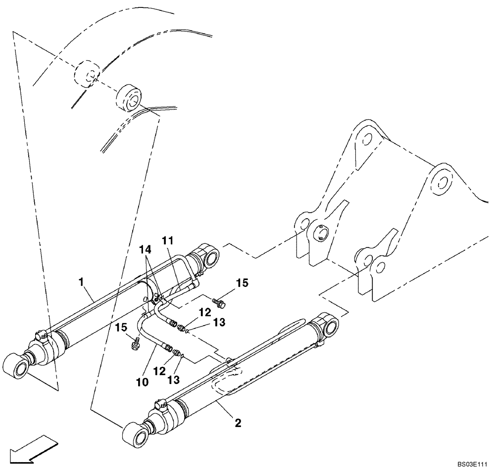 Схема запчастей Case CX135SR - (08-019) - HYDRAULICS - BOOM CYLINDER, MODELS WITHOUT LOAD HOLD (08) - HYDRAULICS